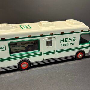 1998 annual Hess Toy Series RV with dune buggy and motorcycle